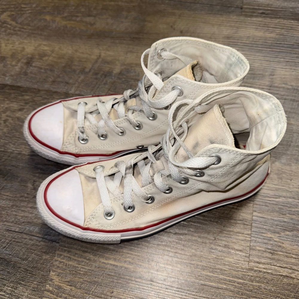 Converse Chuck Taylor All Star High Top M7650 White Canvas Sneakers Womens 7 - Picture 5 of 9